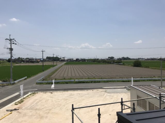 足場の上で深呼吸を